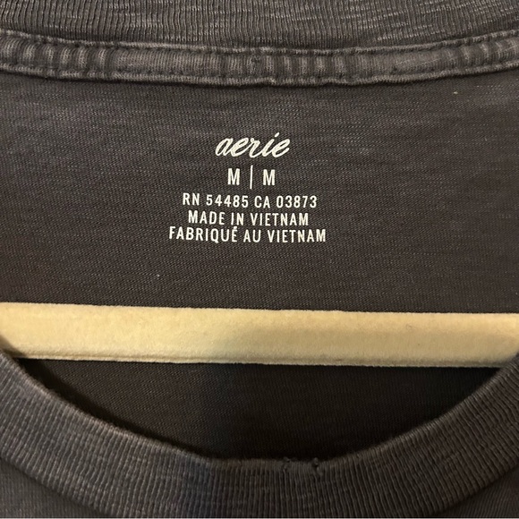 Aerie Charcoal Long Sleeve Top Graphics Tis The Season (To Be Together) Size Med - Picture 6 of 12